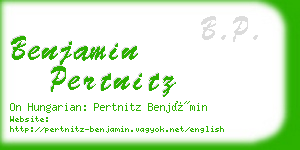 benjamin pertnitz business card